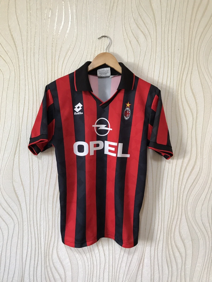 AC MILAN 1995 1996 HOME FOOTBALL SHIRT SOCCER JERSEY LOTTO VINTAGE