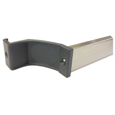 Brushed Nickel Towel Bar Black Nylon Brackets for Bypass Framed Shower Door -35"