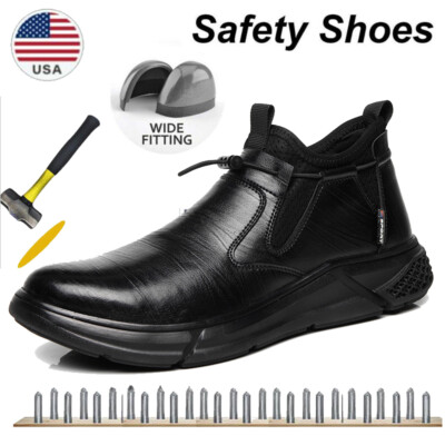 Botas De Trabajo Mens Waterproof Work Boots Steel Toe Safety Shoes Indestructibl
