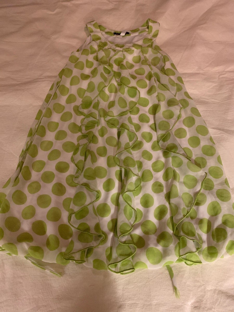 green polka dot ruffle dress Josephine Green Polka Dot Ruffle Dress - Green - Large