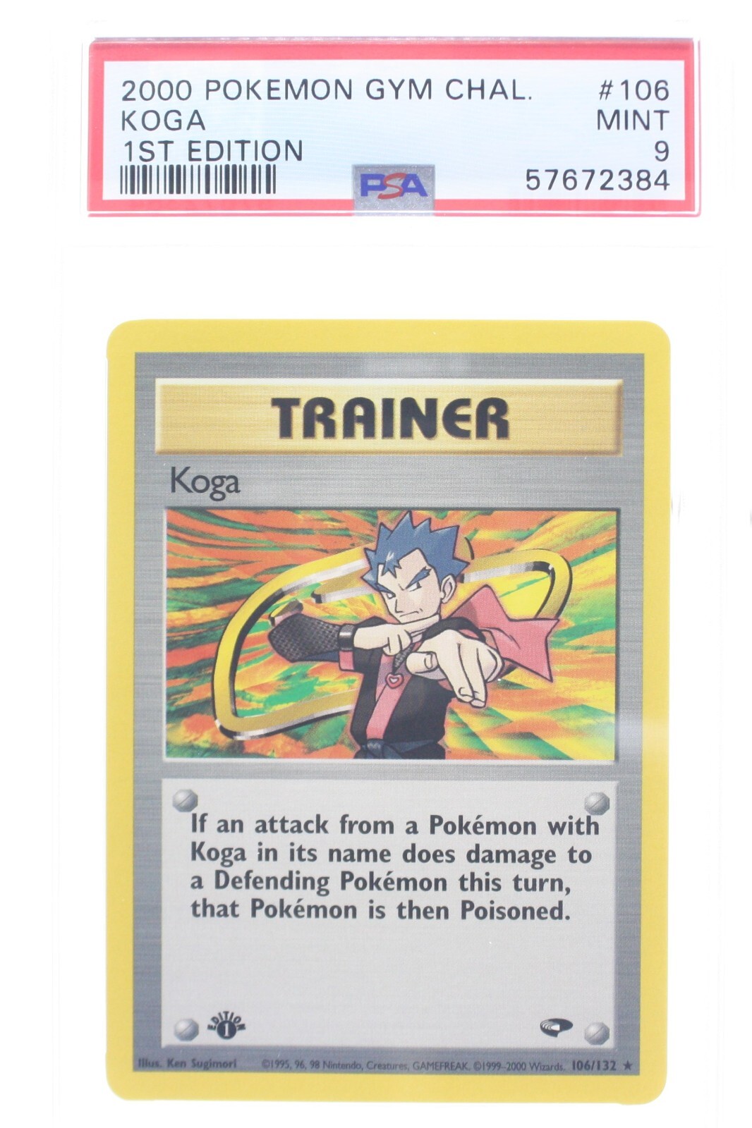 PSA 9 MINT 2000 Pokémon Gym Challenge #106 Koga 1st Edition !!