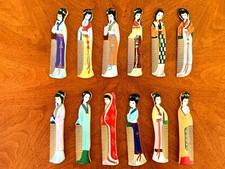 G101-112 D Handmade Natural Wooden Hair Comb Decoration Comb Fine Tooth Comb