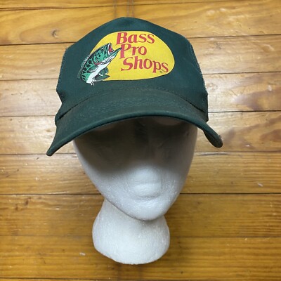 Vintage Bass Pro Shops Forest Green Trucker Hat Snapback Mesh Cap