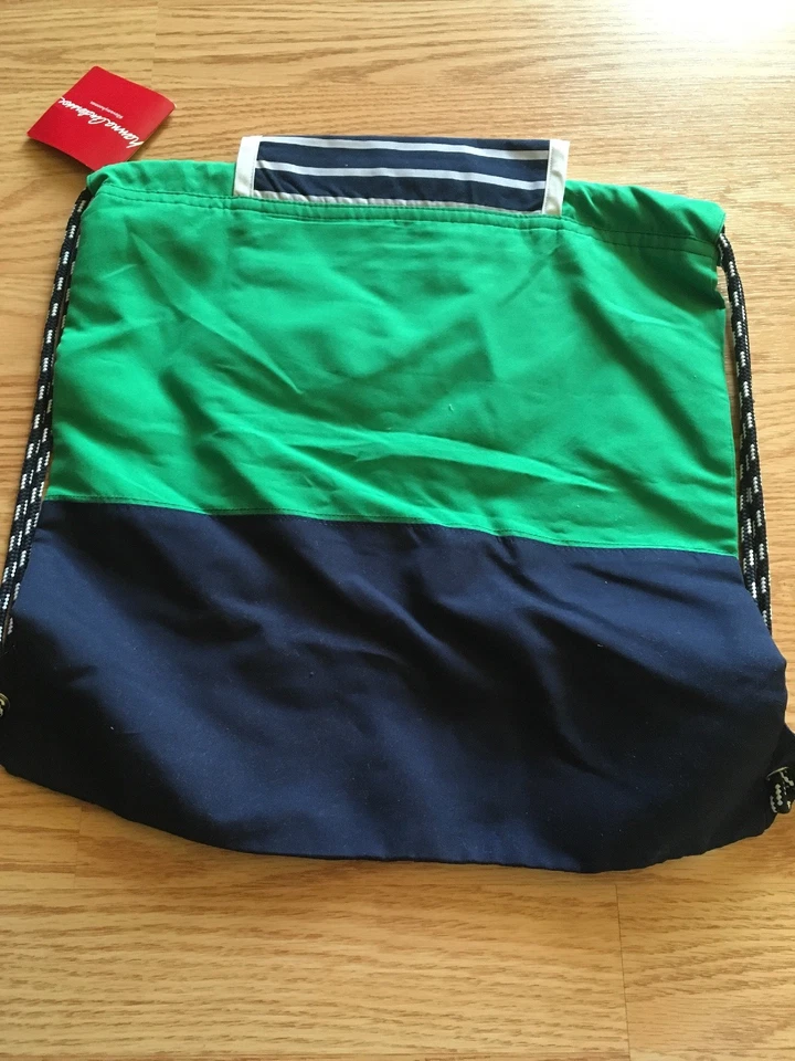 Mochila Hanna Andersson Cuerda Azul Verde Niño Niña Nueva Foto 2 de 3