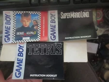 3 Vintage Nintendo Gameboy Instruction booklets Mario Land Tetris Home Alone