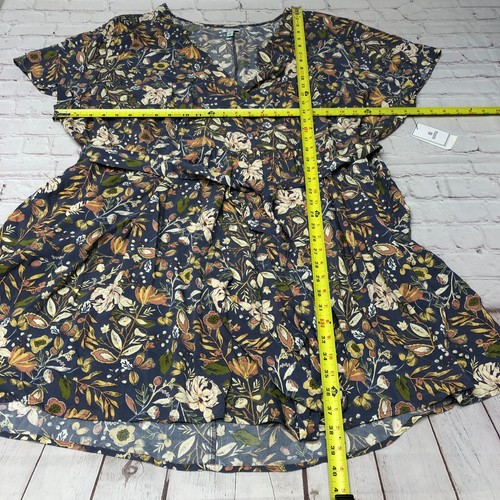 NWT Susina Women Short Sleeve Dress Size 4X Floral Rayon M206 -27 - Picture 2 of 16