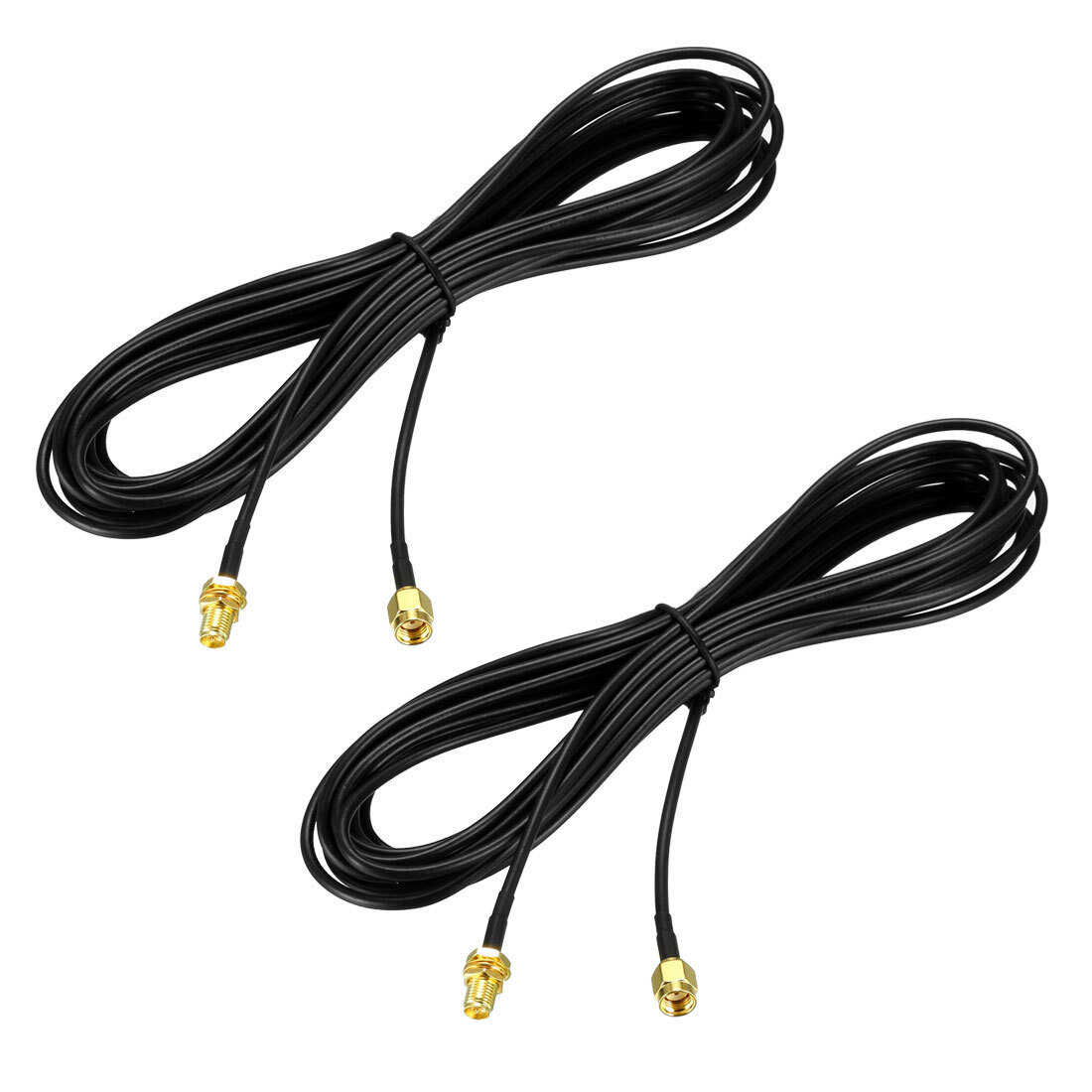 Antenna Extension Cable RP-SMA Male to RP-SMA Female Low Loss RG174 20 Ft 2pcs-image