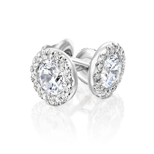 Orecchini Crawler In Oro Giallo 14K Con Diamante Naturale 0.19 CT