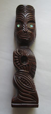 Vintage MAORI NEW ZEALAND ANCESTRAL TIKI WOOD FIGURE