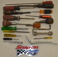 Snap-on Tools Decal & Assortment of 19 Screwdrivers & Other Tools Craftsman