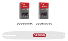 12" Bar & 2 Chains for Echo CS-290, CS-300EVL, CS-301, 124MLEA041 / 90PX045G(2)