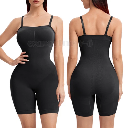 Seamless Bodysuit for Women Tummy Control Shapewear Mid-Thigh Full Body Shaper - Picture 19 of 35