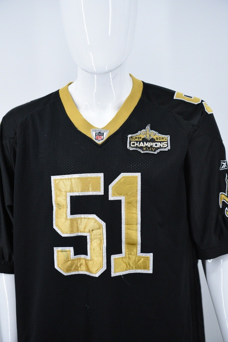 New Orleans Saints JONATHAN VILMA #51 Sewn Jersey Super Bowl XLIV