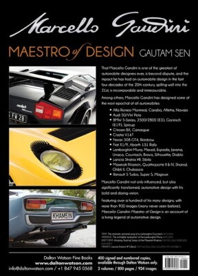    Marcello Gandini: Maestro of Design SIGNED/NUMBERED Edition, by Gautam Sen.