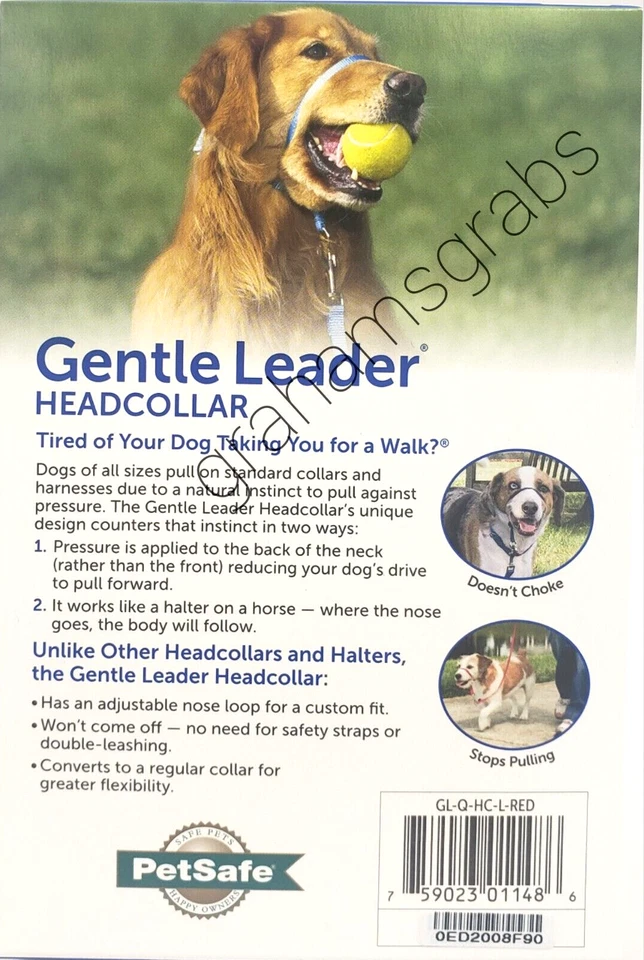 Collar de cabeza de perro PetSafe GENTLE LEADER liberación rápida SIN TIRAR ELIGE TAMAÑO Y COLOR Foto 4 de 4