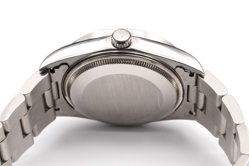Rolex 14010 Air King Orologio di Precisione Uomo Acciaio Inox Cinturino Oyster Quadrante Argento - Foto 8 di 8