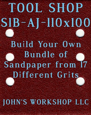 Build Your Own Bundle TOOL SHOP S1B-AJ-110x100 1/4 Sheet No-Slip Sandpaper 17Grt