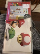Nintendo SUPER MARIO WALL DECALS 45 Removable  Repositional Stickers RoomMates