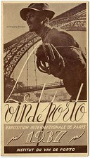 Werbeflyer für eine Portwein-Messe in Paris von 1937