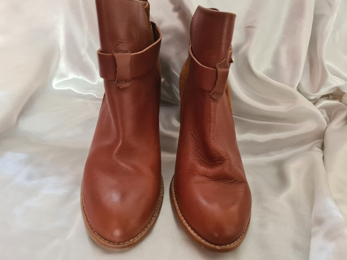 Otto Hobbs Ankle Boots Hobbs Otto Leather And Suede Tan Ankle