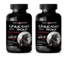 libido capsules - UNLEASH YOUR WOLF - maca del peru - 2 Bottle (120 Capsules)