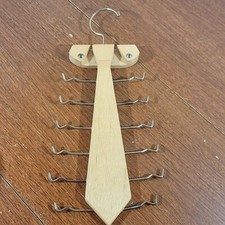 Vintage Wood Tie Hanger 12 hooks