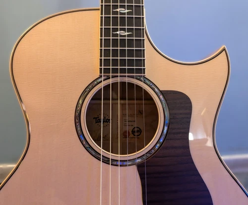 Taylor 814ce-N Custom Nylon String Guitar AAA Quilted Maple Florentine Cutaway!