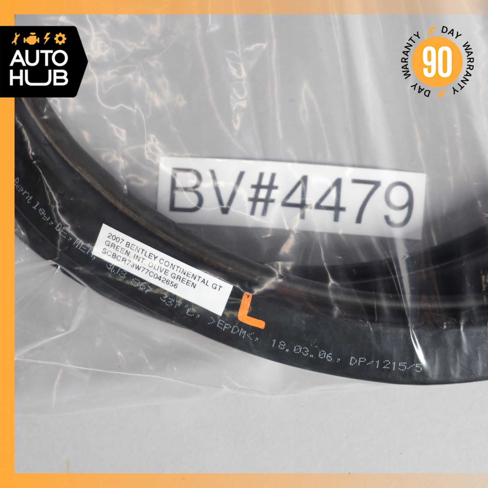03-10 Bentley Continental GT Coupe Left or Right Side Lower Door Seal Rubber OEM