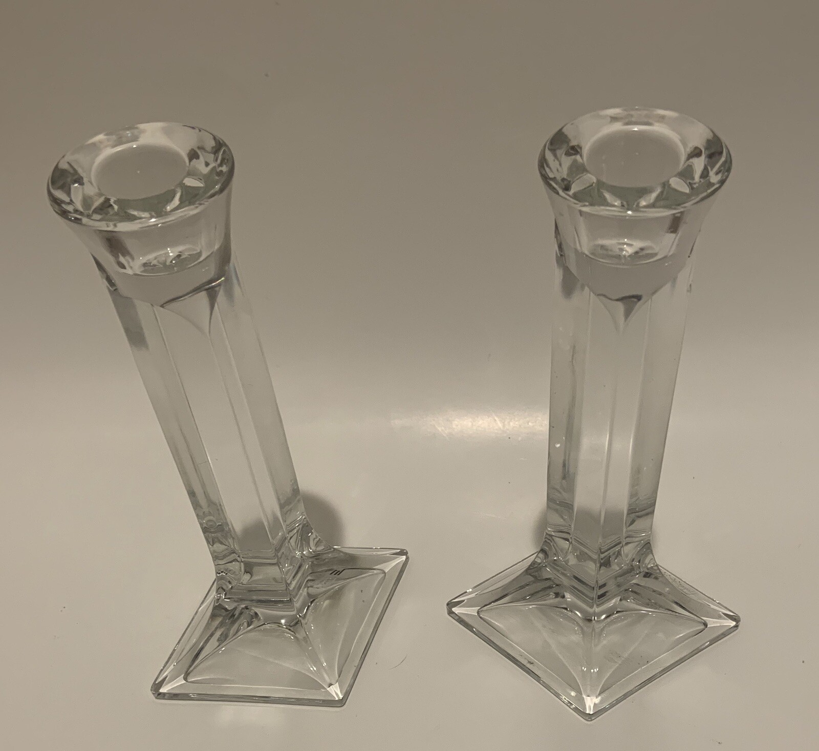 Tuscany over 24 lead crystal candlestick holders with original Tuscany