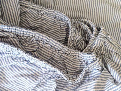NWT Ralph Lauren Organic Oxford Stripe King Extra Fitted Sheet $245 - Picture 4 of 15