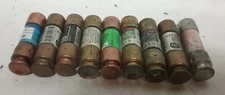 LOT OF 9 Class RK5 Dual Element Fuses 2A 20A {LOT D} Q140