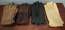 Vintage Leather Glove Lot 3 Pair Lined Used Condition