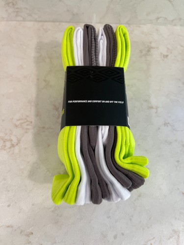 Umbro 6 Paar Performance Crew-Socken für Herren Größe 10-13 neongrün grau - Bild 4 von 5