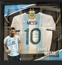 Lionel Messi Signed Auto Argentina National Team Jersey BAS LOA Framed