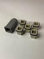 x5 HARTING Male 4-Pin Rectangular Plug Inserts 09200032611 w x1 Connector Sleeve