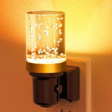 Amber Dimmable Night Light Plug In Auto Sensor 0-100LM LED