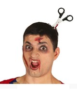 Blutige Schere Im Kopf An Haarreif Als KostüMzubehöR FüR Halloween Und Karneval