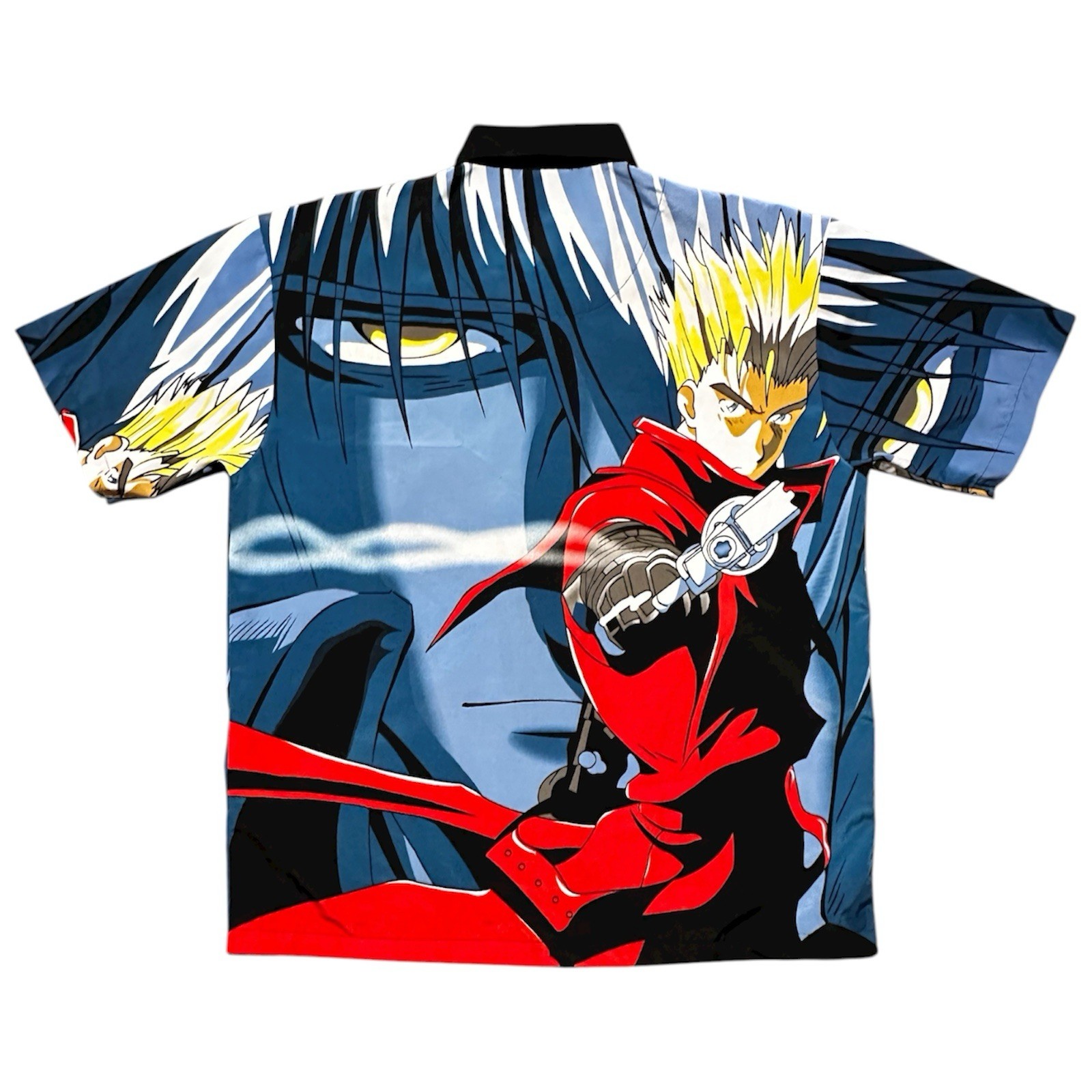 ODM Trigun Vash the Stampede Anime Manga Button Shirt Mens XL Y2K Streetwear