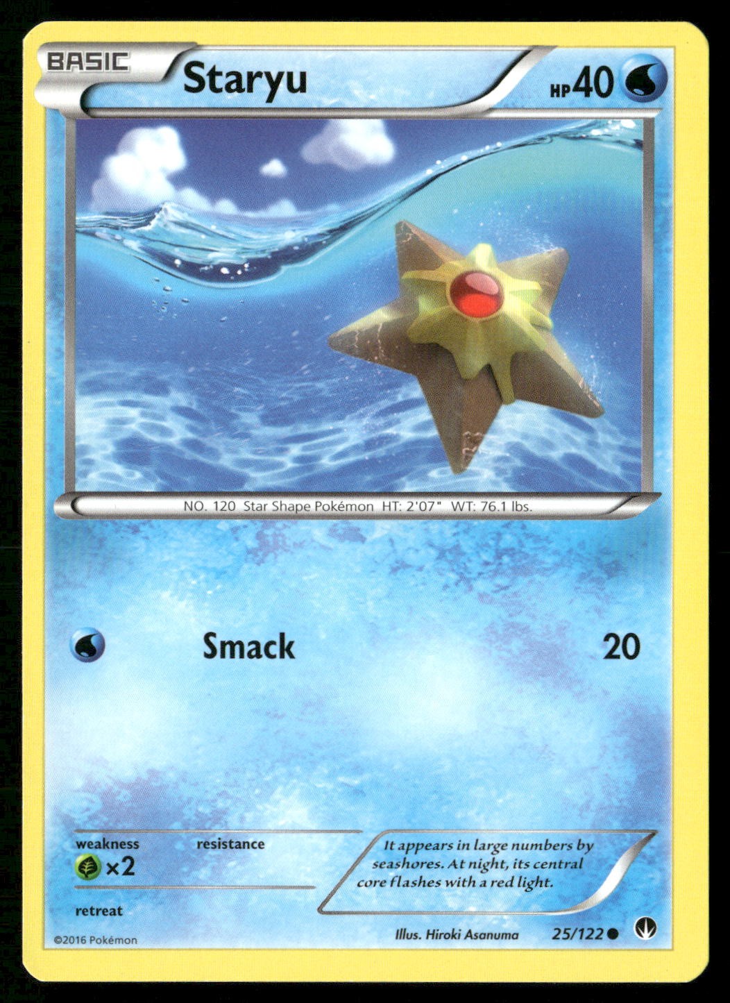 Staryu 25/122 Common BREAKpoint Pokemon Moderately Played