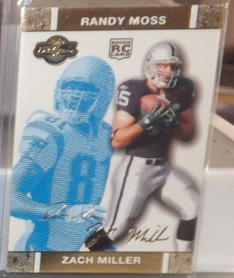 2007 Topps Co-Signers Zach Miller (Raiders) Changing Faces Blue RC #75 292/349