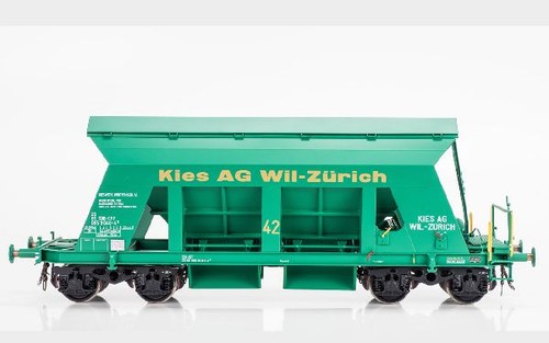 Dingler I18502 | Vagón grava 4 ejes. Grava AG Will verde menta - RAL 6029 escala 1 | Zustand: Neu