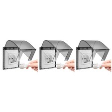 3 Pieces Black Receptacle Cover Waterproof Plug Protector for Outlet outside