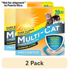 2 pack Multi-Cat Clumping Litter Unscented, 20 lb