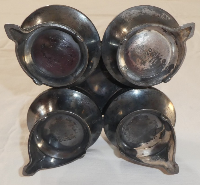 Antique Silverplate Castor Cruet Stand Middletown Plate Co 920 HARD WHITE METAL