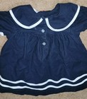 Vintage Pretty As A Picture Sailor Style Dress 18M Dark Blue Very Good Baby Girl — photo 5