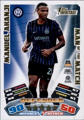 Match Attax EXTRA Champions League 270 - Manuel Akanji - Heritage 2025/26