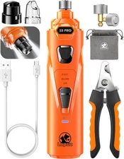 Heusom Silent Groom Pro Nail Grinder, Heusom Dog Nail Trimmer, Rechargeable USB