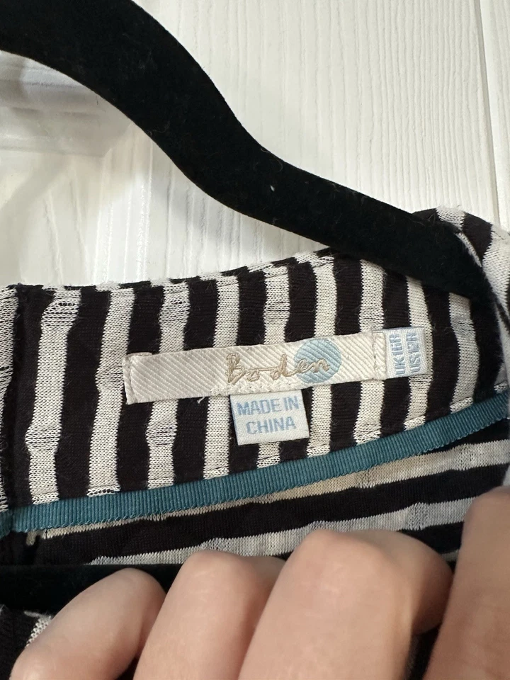 Vestido acolchado BODEN para mujer 12 días lunares negro dorado cremallera manga 3/4 Foto 4 de 4