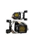 Chupacabra Offroad Cuero Race Mirrors  + Amber LED Lights  1-3/4" OD Tube-RAW