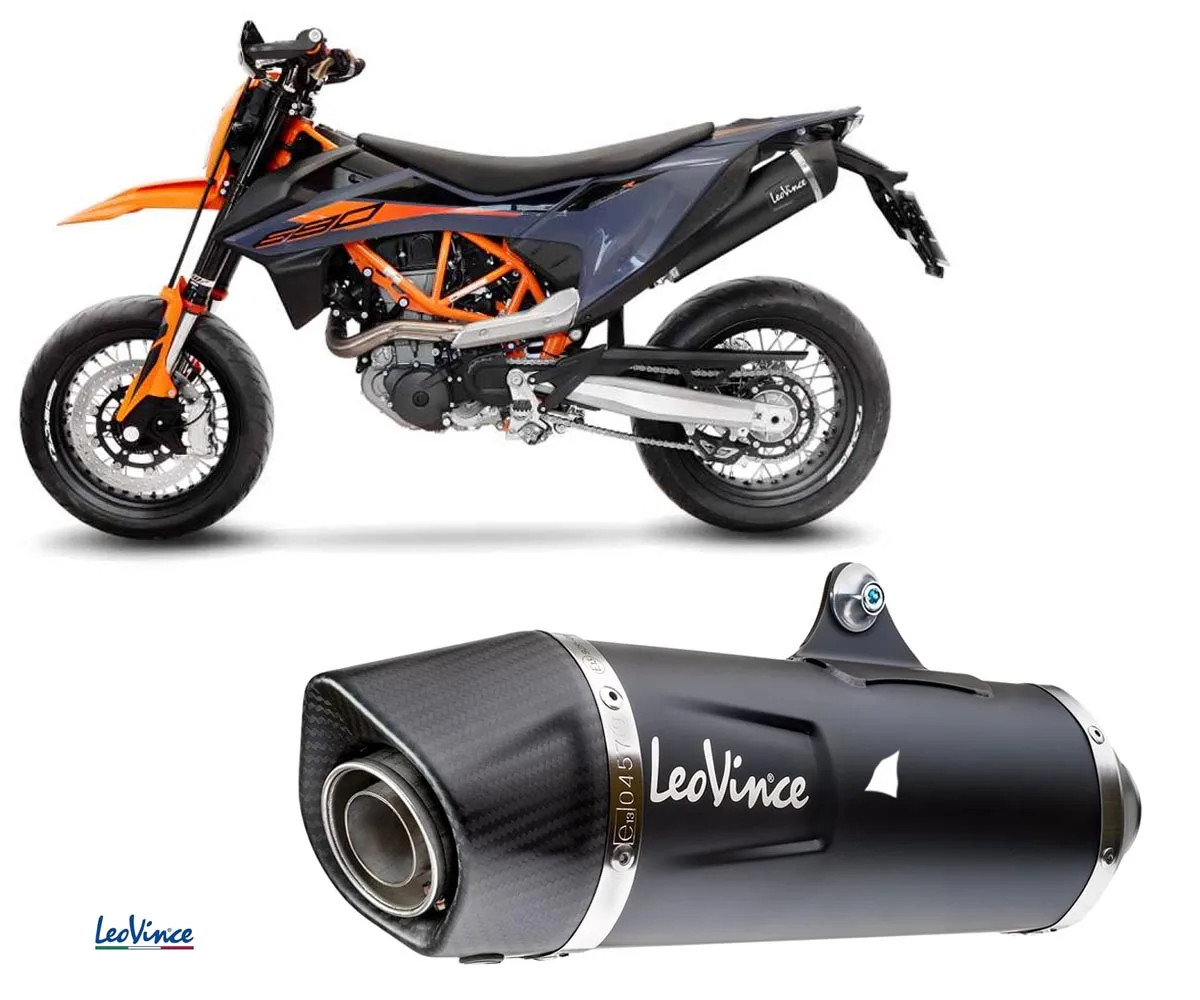 Exhausts Leovince homologated stainless steel NERO KTM 690 ENDURO 2021 > 2023